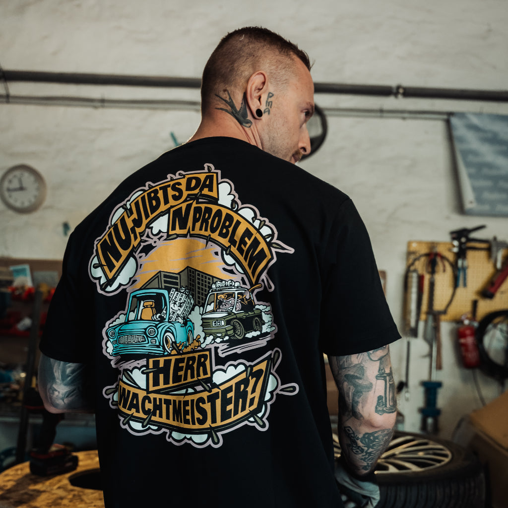 T-Shirt - Downtown x Zündfunke Wachtmeister Schwarz