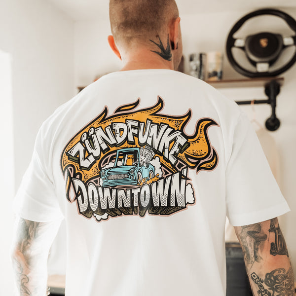 T-Shirt - Downtown x Zündfunke Vollgas Weiß