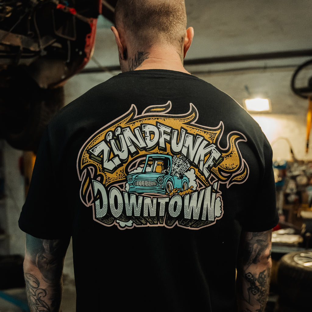 T-Shirt - Downtown x Zündfunke Vollgas Schwarz