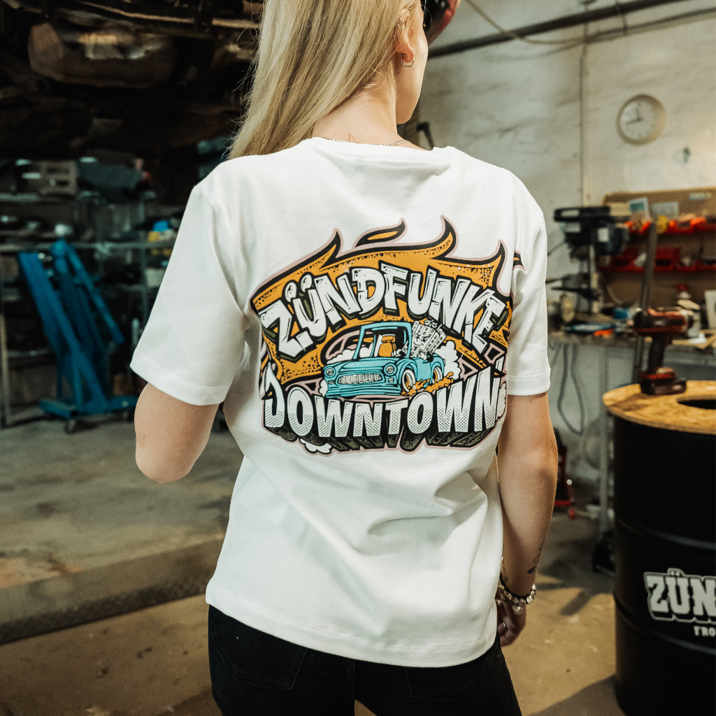T-Shirt - Downtown x Zündfunke Vollgas Weiß